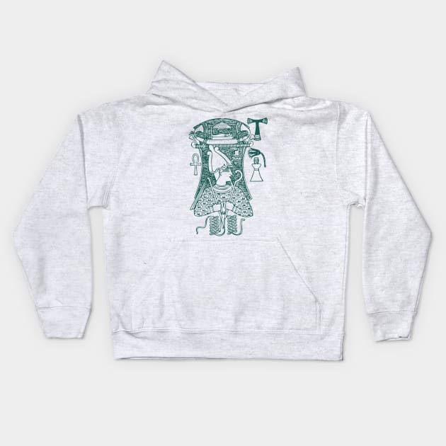 Egyptian pharaohs Kids Hoodie by karim_shanaan